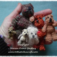 Crocheted Comfort bears by Noreen Crone-Findlay